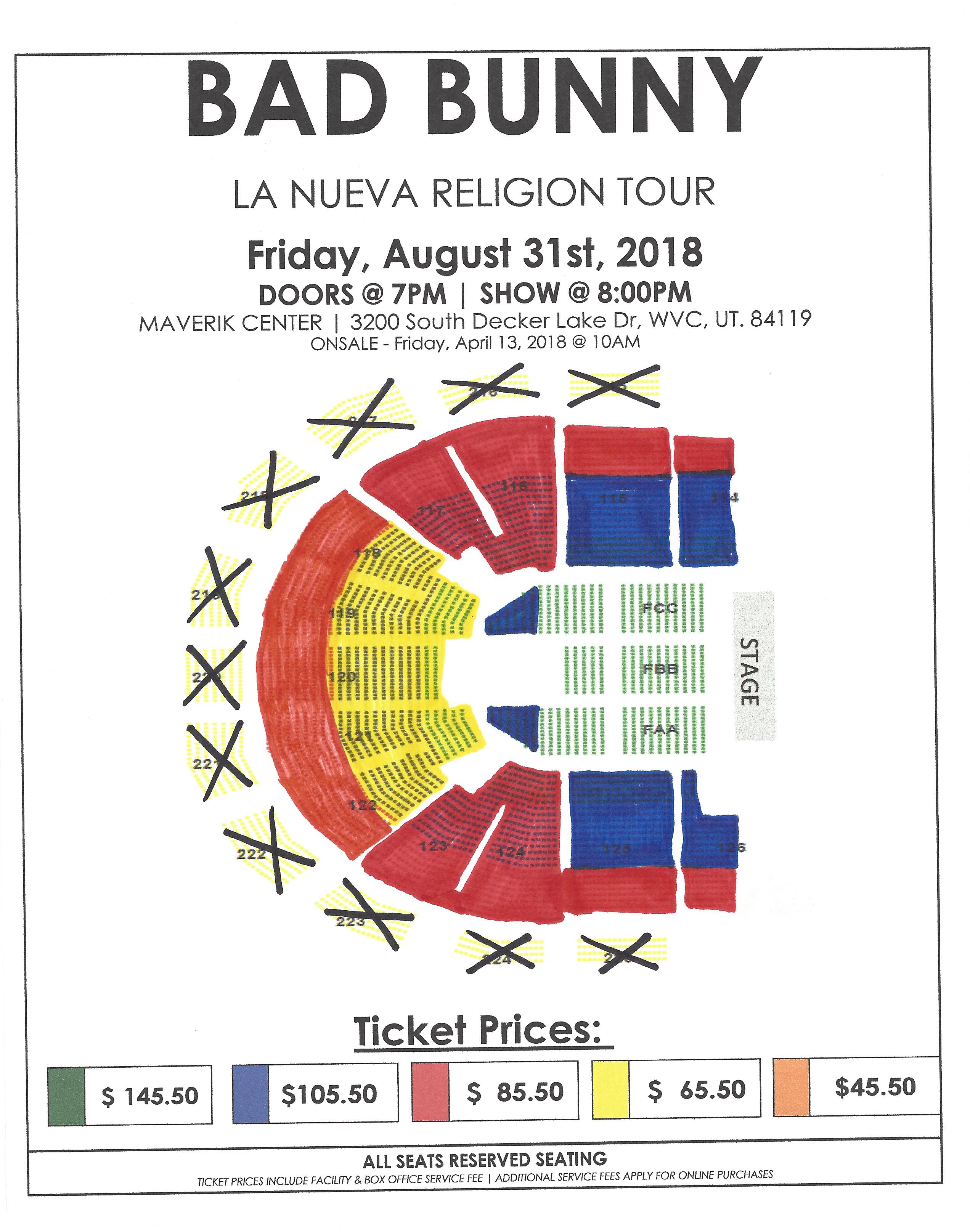 Maverik Center Seating Chart