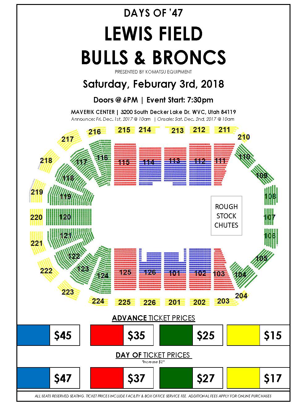 Days Of 47 Arena Seating Chart